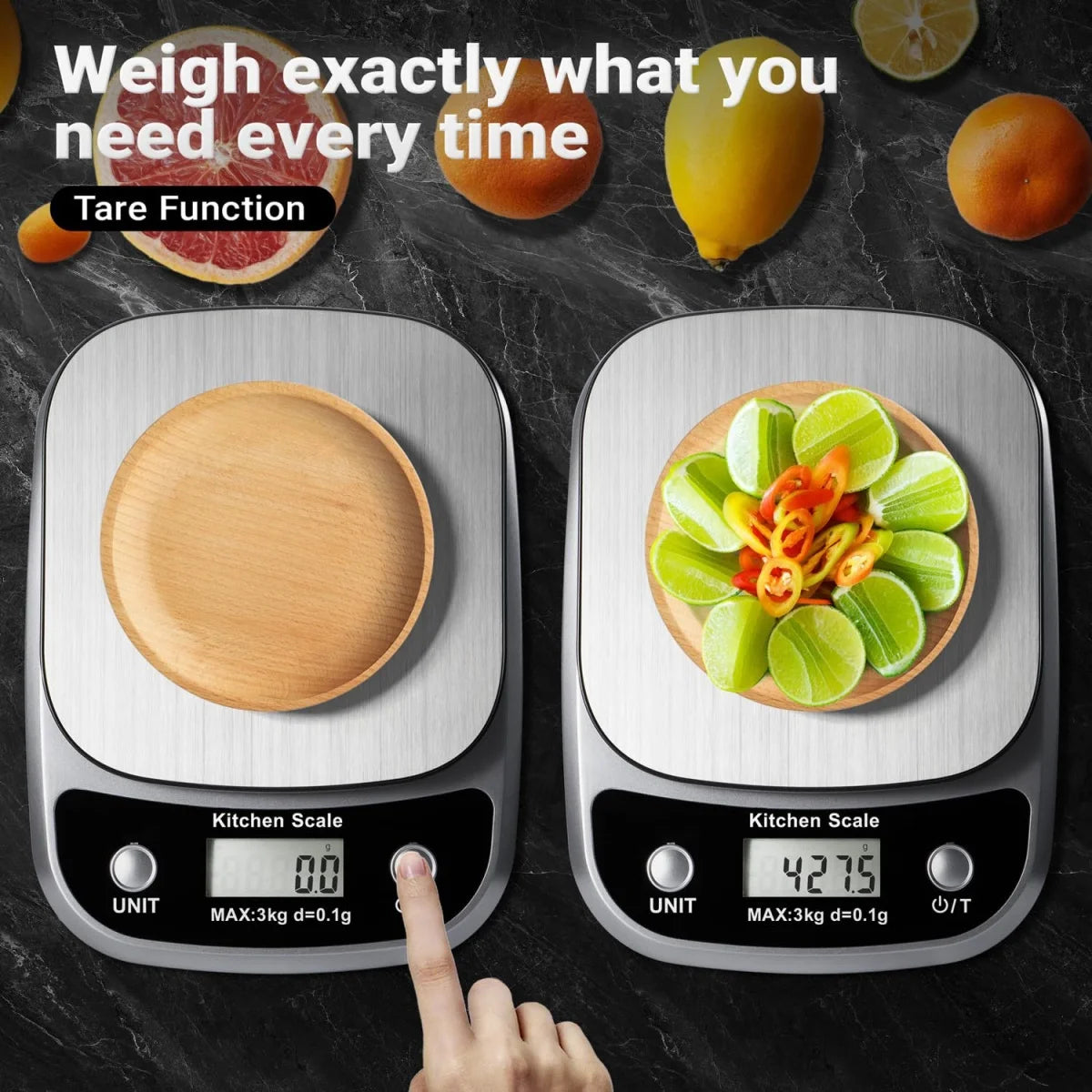 Digital Kitchen Scale With LCD Display And Tare
