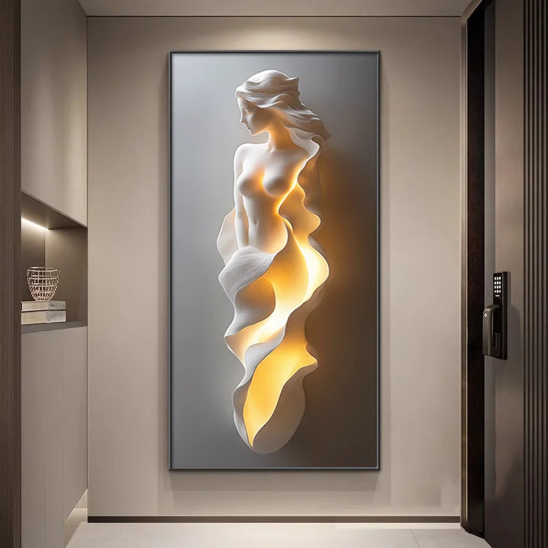 Modern LED Wall Lamp Art With Abstract Corridor Design