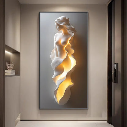 Modern LED Wall Lamp Art With Abstract Corridor Design