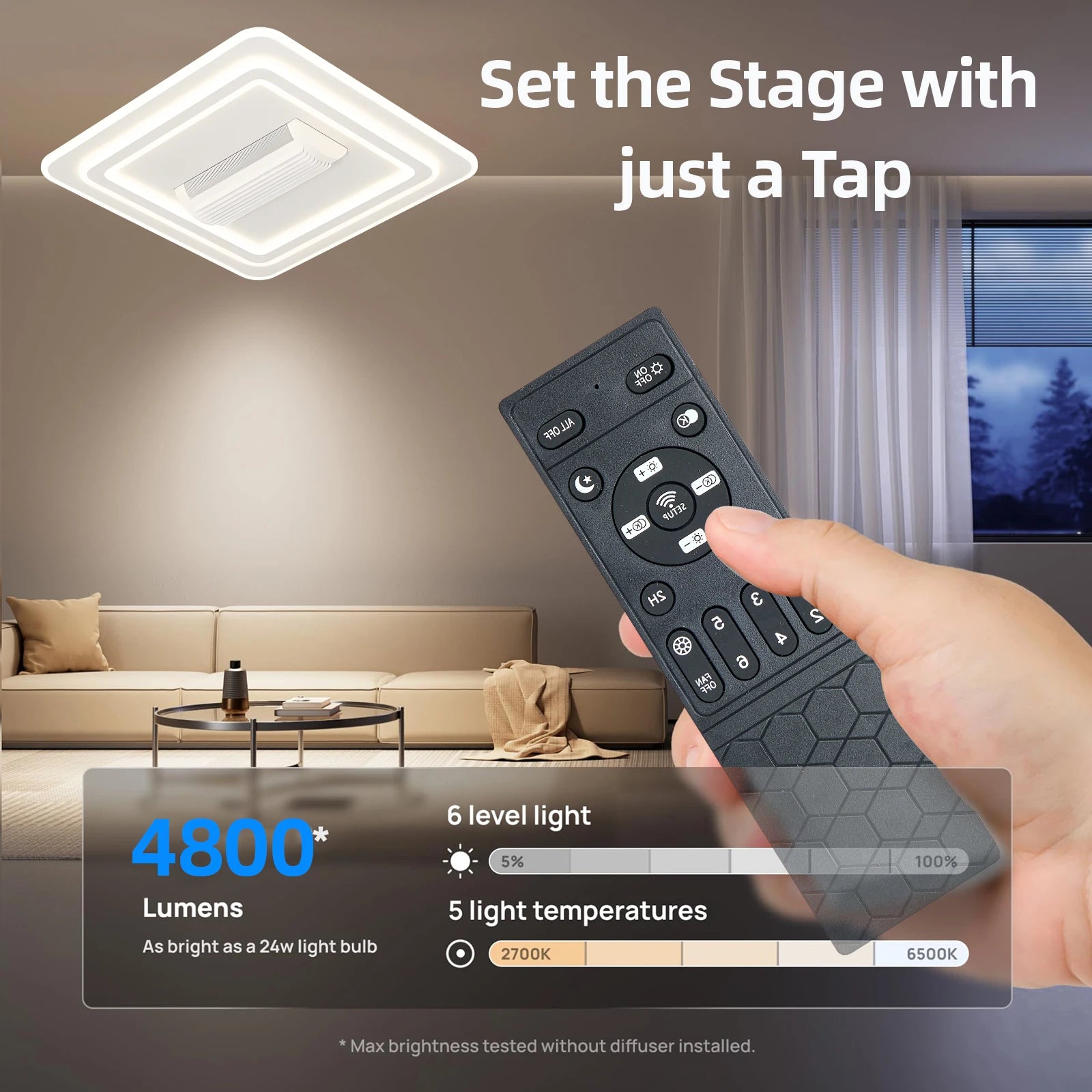 Modern LED Ceiling Fan Light With Remote Control