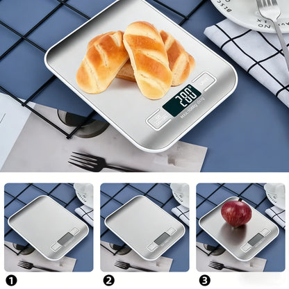 Digital Kitchen Food Scale 1g Accuracy With LED Display