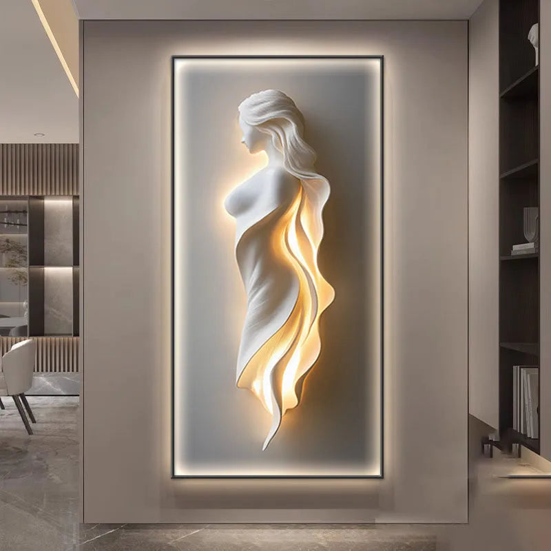 Modern LED Wall Lamp Art With Abstract Corridor Design