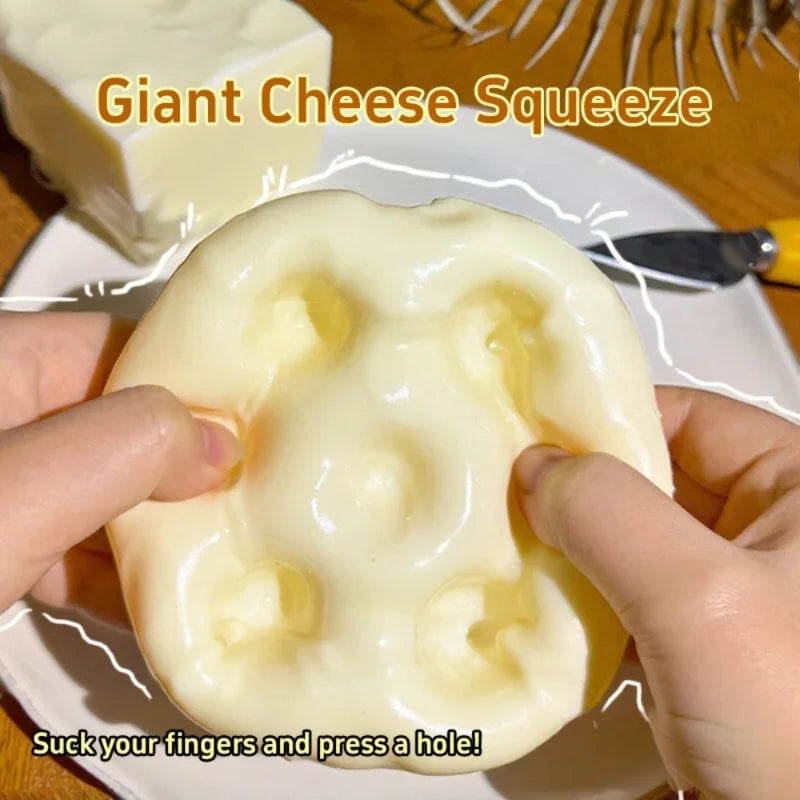 Squishy Cheese Cube Stress Ball – Shapeable Fidget Toy