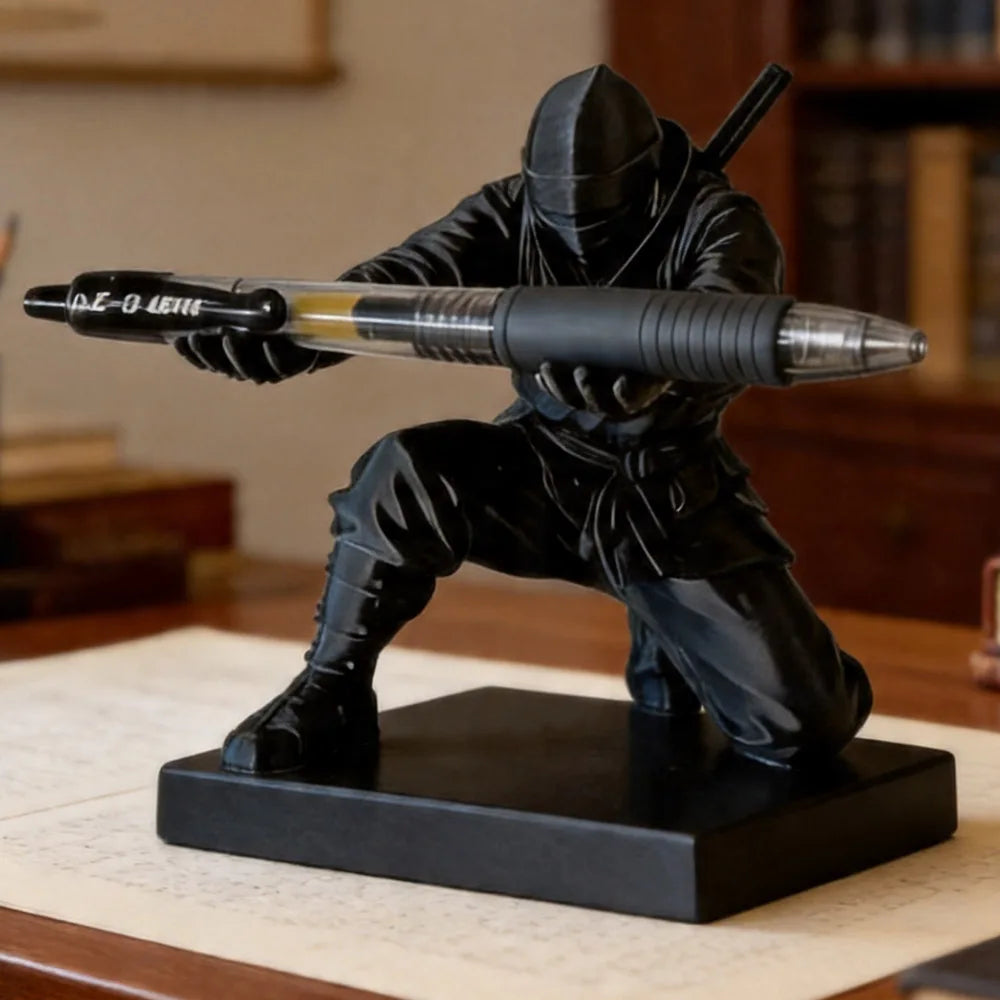 3D Ninja Desk Pen Holder – Fun Modern Office Organizer