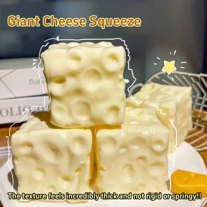 Squishy Cheese Cube Stress Ball – Shapeable Fidget Toy