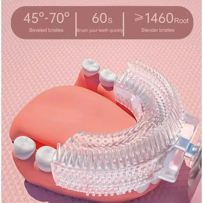 Kids U-Shaped Electric Toothbrush – 360° Silicone Clean