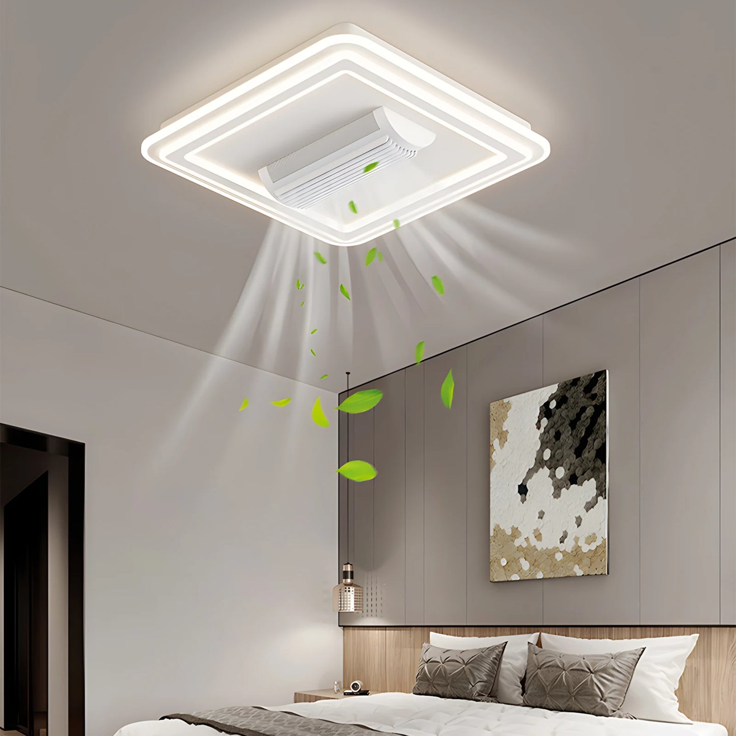 Modern LED Ceiling Fan Light With Remote Control