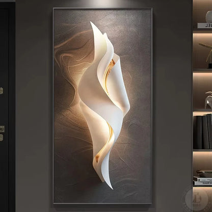 Modern LED Wall Lamp With Abstract Art Panel