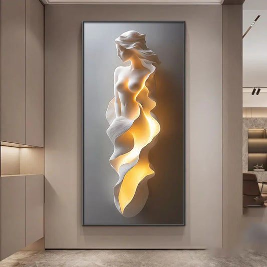 Modern LED Wall Lamp Art With Abstract Corridor Design