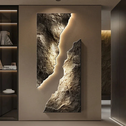 Modern LED Rock Wall Lamp – Luxury Living Room Decor