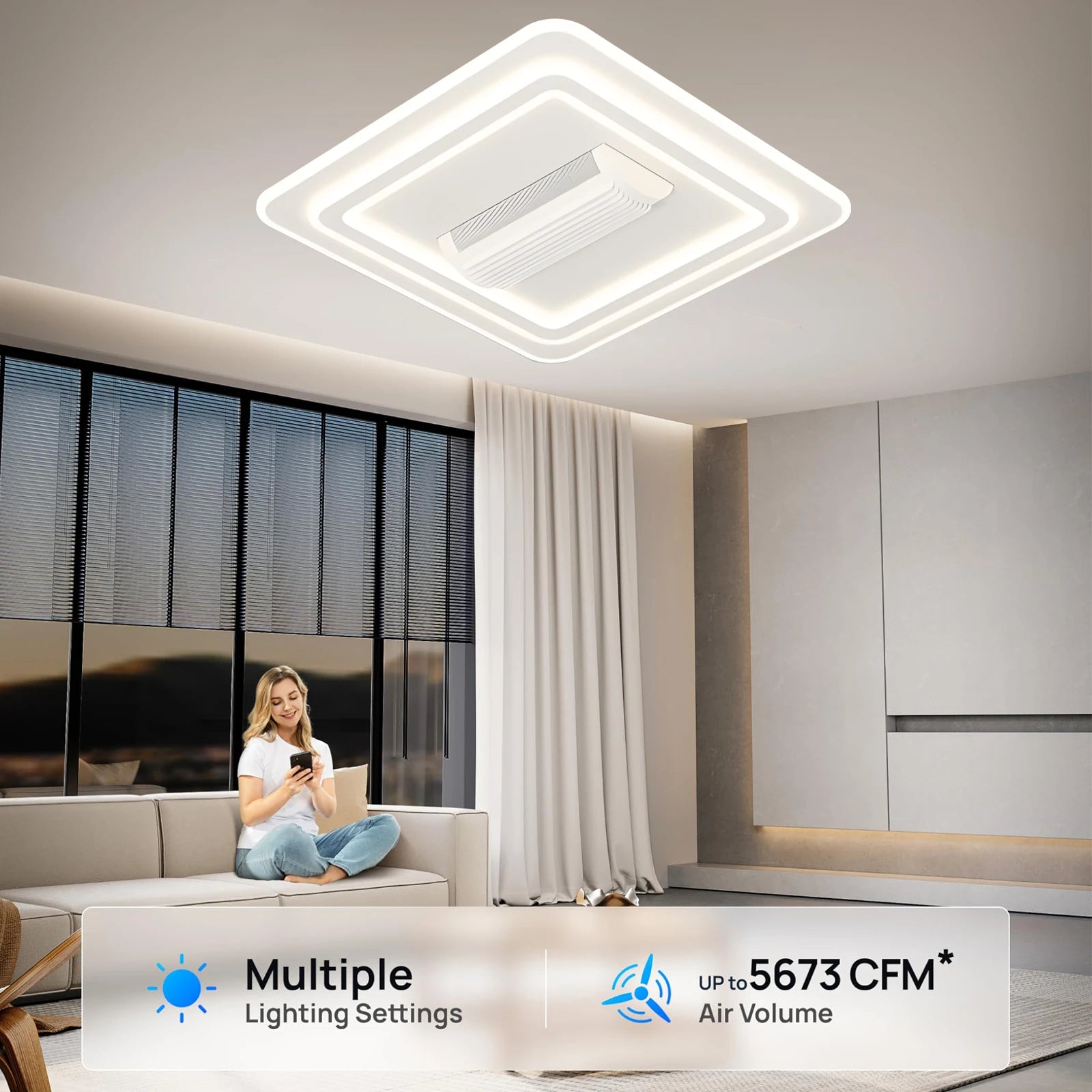 Modern LED Ceiling Fan Light With Remote Control