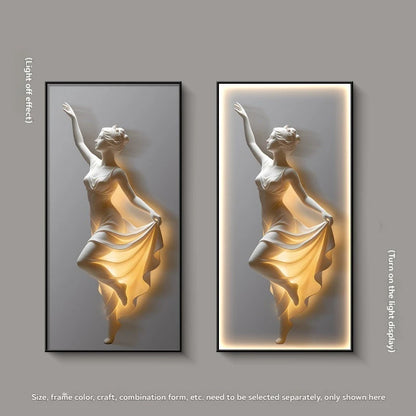 Modern LED Wall Lamp Art With Abstract Corridor Design