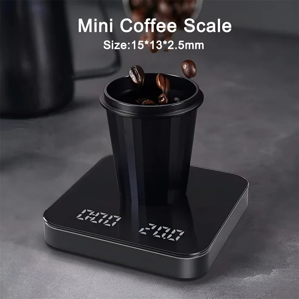 Digital Coffee Scale with Timer and LED Display