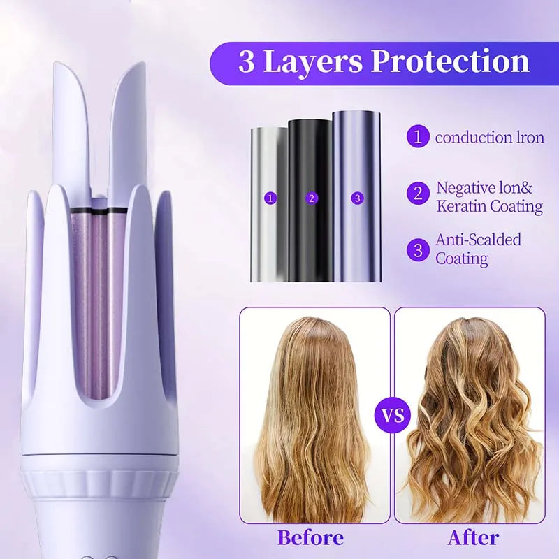 32 mm Automatic Hair Curler Wand – Ceramic Ionic Styler